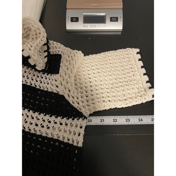 ONLY Cardigan Sweater Womens Small Striped Crochet Button Up Knit Top - Picture 6 of 8